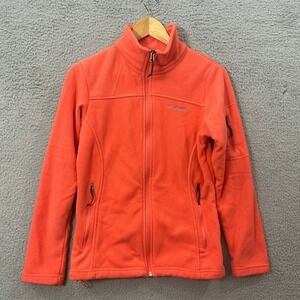 Columbia Jacket Womens S Orange Full Zip Long Sleeve Fleece Jacket Warm Soft